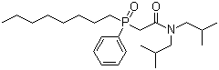 Octyl(phenyl)-N,N-diisobutylcarbamoylmethylphosphine oxide molecular structure (CAS 83242-95-9)
