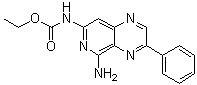 (5-Amino-3-phenylpyrido[3,4-b]pyrazin-7-yl)carbamic acid ethyl ester molecular structure (CAS 83269-15-2)