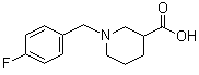 1-[(4-Fluorophenyl)methyl]-3-piperidinecarboxylic acid molecular structure (CAS 832737-45-8)
