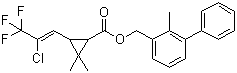 CAS 登录号：83322-02-5, 联苯菊酯, (Z)-(1S)-反式-(2-甲基[1,1'-二苯基]-3-基)甲基 3-(2-氯-3,3,3-三氟-1-丙烯基)-2,2-二甲基环丙烷甲酸酯