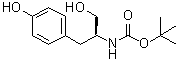 [(1S)-1-Hydroxymethyl-2-(4-hydroxyphenyl)ethyl]carbamic acid tert-butyl ester molecular structure (CAS 83345-46-4)