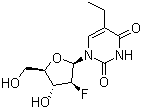 structure of CAS# 83546-42-3, 2'-Fluoro-5-ethylarabinosyluracil