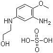 structure of CAS# 83763-48-8, 5-(2-Hydroxyethylamino)-2-methoxylaniline sulfate