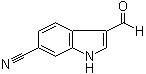 structure of CAS# 83783-33-9, 3-Formyl-1H-indole-6-carbonitrile