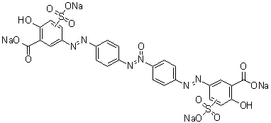 CAS # 83803-61-6, 3,3'-[Azoxybis(4,1-phenyleneazo)]bis[6-hydroxy-4(or 5)-sulfobenzoic acid] tetrasodium salt