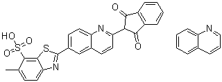 CAS 登录号：83949-93-3, 喹啉 2-[2-(2,3-二氢-1,3-二氧代-1H-茚-2-基)-6-喹啉基]-6-甲基-7-苯并噻唑磺酸盐