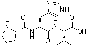 L-脯氨酰-L-组氨酰-L-缬氨酸分子结构 (CAS 83960-33-2)