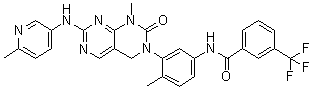 structure of CAS# 839706-07-9, N-[3-[1,4-二氢-1-甲基-7-[(6-甲基-3-吡啶基)氨基]-2-氧代嘧啶并[4,5-d]嘧啶-3(2H)-基]-4-甲基苯基]-3-(三氟甲基)苯甲酰胺