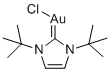 Chloro[1,3-bis(1,1'-dimethylethyl)2H-imidazol-2-ylidene]gold(I) molecular structure (CAS 839722-07-5)