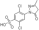structure of CAS# 84-57-1, 1-(2,5-二氯-4-磺酸苯基)-3-甲基-5-吡唑酮