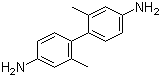 structure of CAS# 84-67-3, 2,2'-Dimethyl[1,1'-biphenyl]-4,4'-diamine