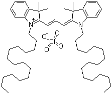 CAS 登录号：84109-11-5, 1,1'-双十六烷基-3,3,3',3'-四甲基吲哚菁高氯酸盐