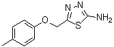 structure of CAS# 84138-77-2, 2-Amino-5-(4-methylphenoxymethyl)-1,3,4-thiadiazole