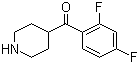 1-(2',4'-二氟苯甲酰基)-1-(4-哌啶基)甲酮分子结构 (CAS 84162-86-7)