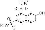 2-萘酚-6,8-二磺酸二钾分子结构 (CAS 842-18-2)