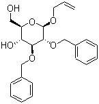 2-Propen-1-yl 2,3-bis-O-(phenylmethyl)-beta-D-glucopyranoside molecular structure (CAS 84218-68-8)