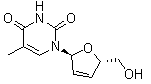 CAS 登录号：84414-90-4, (2S-反式)-1-[2,5-二氢-5-(羟甲基)-2-呋喃基]-5-甲基-2,4(1H,3H)-嘧啶二酮