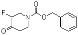 structure of CAS# 845256-59-9, 3-Fluoro-4-oxopiperidine-1-carboxylic acid benzyl ester