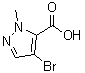 1-甲基-4-溴吡唑-5-羧酸分子结构 (CAS 84547-84-2)