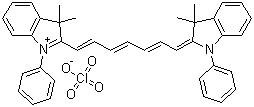 2-(7-(3,3-Dimethyl-1-phenyl-1H-2(3H)-indolidene)-1,3,5-heptatrienyl)-3,3-dimethyl-1-phenyl-3H-indolium perchlorate molecular structure (CAS 84591-87-7)