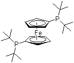 1,1'-Bis(di-tert-butylphosphino)ferrocene molecular structure (CAS 84680-95-5)