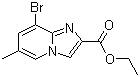 8-溴-6-甲基咪唑并[1,2-a]吡啶-2-羧酸乙酯分子结构 (CAS 847446-55-3)
