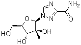 CAS 登录号：847651-91-6, 1-(2-C-甲基-beta-D-呋喃核糖基)-1H-1,2,4-三唑-3-甲酰胺