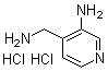 3-氨基-4-吡啶甲胺盐酸盐分子结构 (CAS 847666-49-3)