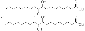 CAS # 84777-63-9, 9(or 10)-Hydroxy-10(or 9)-methoxyoctadecanoic acid monolithium salt
