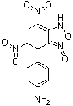 4-(1,4-二氢-5,7-二硝基-4-苯并呋咱基)苯胺 N-氧化物分子结构 (CAS 84802-78-8)
