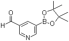5-甲酰基吡啶-3-硼酸频哪醇酯分子结构 (CAS 848093-29-8)