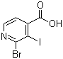 2-溴-3-碘异烟酸分子结构 (CAS 848243-29-8)