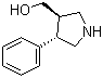((3R,4S)-4-Phenylpyrrolidin-3-yl)methanol molecular structure (CAS 848307-24-4)