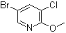 2-甲氧基-3-氯-5-溴吡啶分子结构 (CAS 848366-28-9)