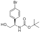 tert-butyl N-[(1R)-1-(4-bromophenyl)-2-hydroxyethyl]carbamate molecular structure (CAS 849178-85-4)