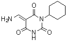 5-(氨基亚甲基)-1-环己基-2,4,6(1H,3H,5H)-嘧啶三酮分子结构 (CAS 84941-33-3)