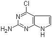 structure of CAS# 84955-31-7, 2-Amino-4-chloropyrrolo[2,3-d]pyrimidine
