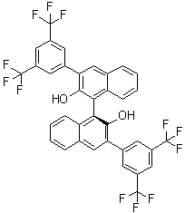 structure of CAS# 849939-13-5, (1S)-3,3'-Bis[3,5-bis(trifluoromethyl)phenyl][1,1'-binaphthalene]-2,2'-diol