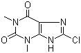 structure of CAS# 85-18-7, 8-Chlorotheophylline