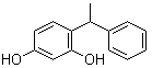 CAS # 85-27-8, 4-(1-Phenylethyl)resorcin, 4-(1-Phenylethyl)benzene-1,3-diol, 4-(1-Phenylethyl)resorcinol, 4-(alpha-Methylbenzyl)resorcinol