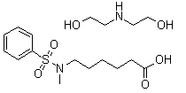 CAS 登录号：85005-99-8, 6-[甲基(苯磺酰基)氨基]己酸二乙醇胺盐