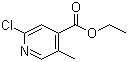 structure of CAS# 850080-86-3, 2-Chloro-5-methyl-4-pyridinecarboxylic acid ethyl ester