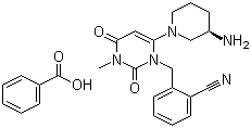 structure of CAS# 850649-62-6, Alogliptin benzoate
