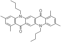 CAS # 850815-10-0, 5,12-Dibutyl-1,3,8,10-tetramethylquinacridone, 5,12-Dibutyl-5,12-dihydro-1,3,8,10-tetramethylquino[2,3-b]acridine-7,14-dione
