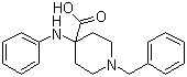 1-苄基-4-(苯胺基)哌啶-4-羧酸分子结构 (CAS 85098-64-2)
