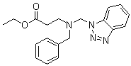 N-(1H-苯并三氮唑-1-基甲基)-N-苄基-beta-丙氨酸乙酯分子结构 (CAS 851314-54-0)