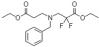 structure of CAS# 851314-55-1, N-(3-Ethoxy-2,2-difluoro-3-oxopropyl)-N-(phenylmethyl)-beta-alanine ethyl ester