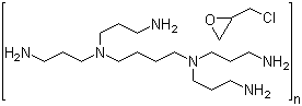 CAS # 851373-13-2, N,N,N',N'-Tetrakis(3-aminopropyl)-1,4-butanediamine polymer with 2-(chloromethyl)oxirane