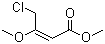 4-氯-3-甲氧基-2-丁烯酸甲酯分子结构 (CAS 85153-60-2)