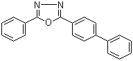 structure of CAS# 852-38-0, 2-(4-联苯基)-5-苯基-1,3,4-恶二唑